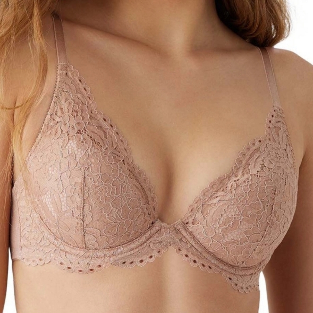 B.Tempt'd By Wacoal Caio Bella Plunge Couture Bra Tan Size 32B 953344 New W/Tag